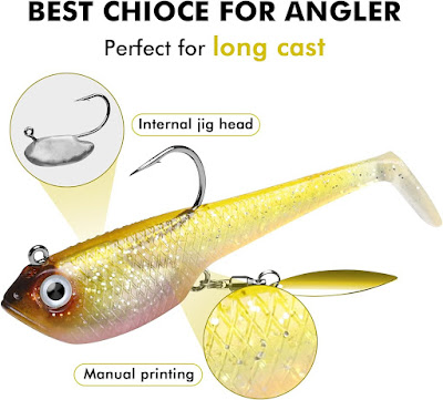 TRUSCEND Weedless Swimbait Paddle Tail Lure