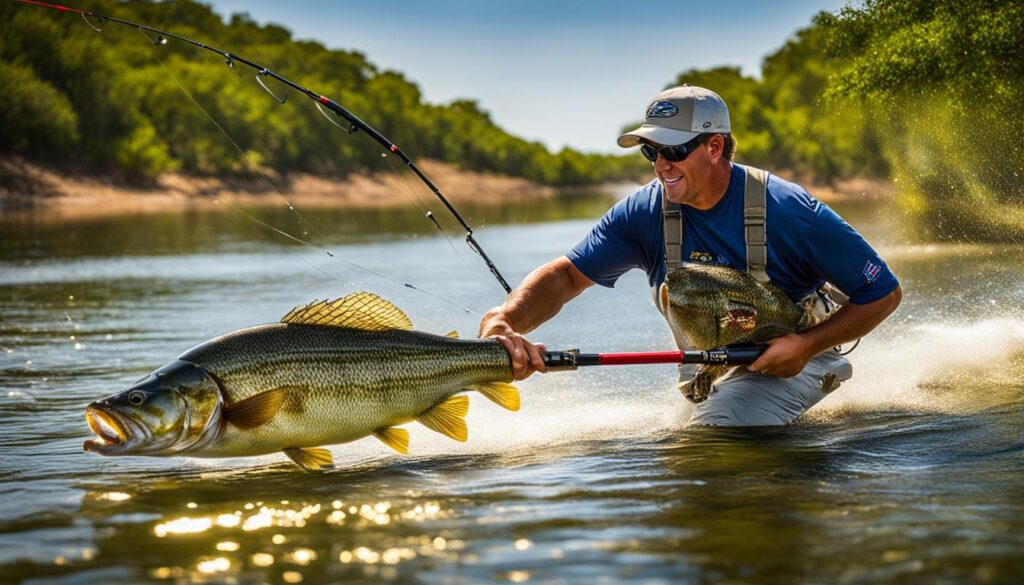 Lake LBJ sand bass run