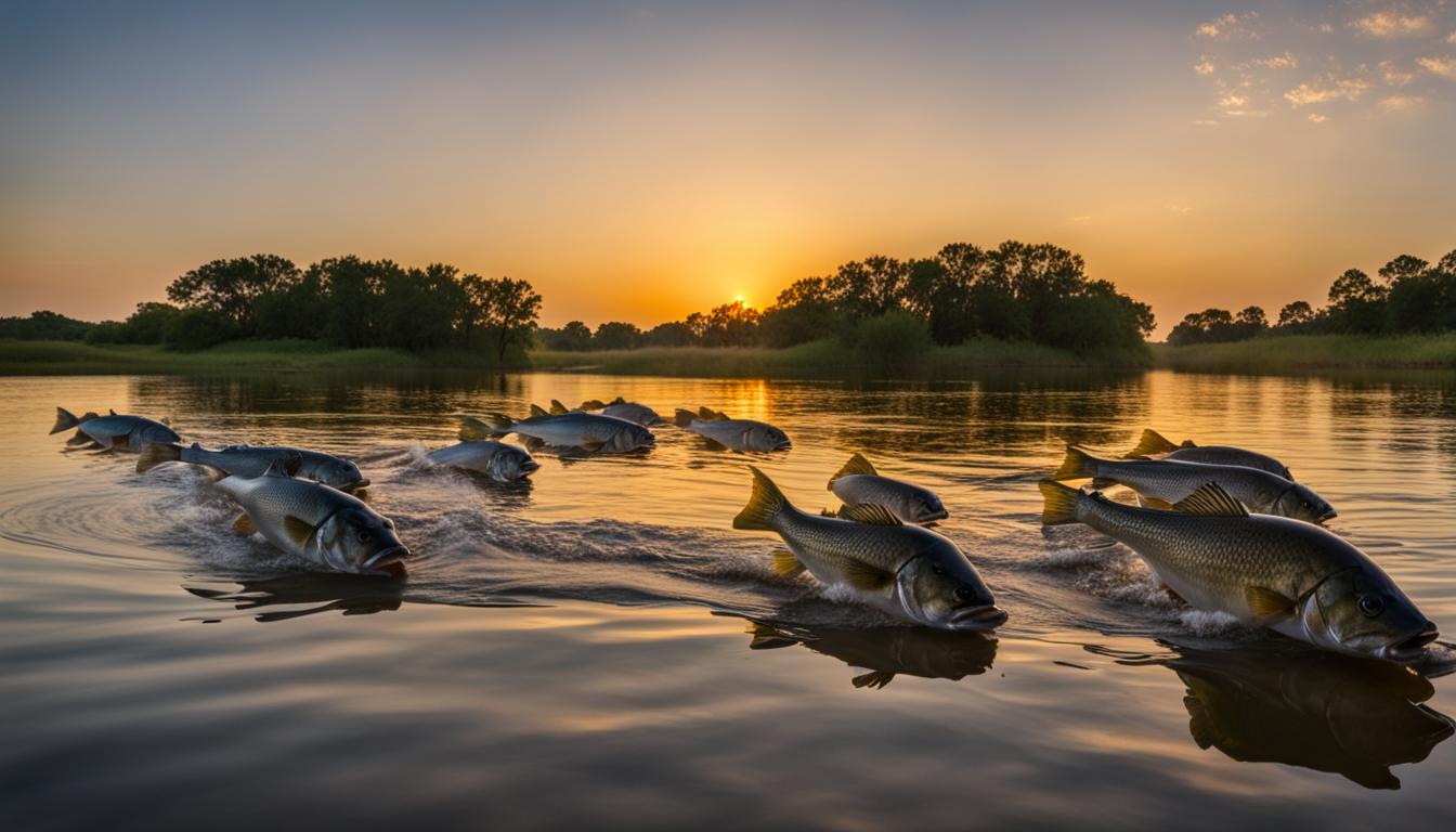 Sand bass runs in Texas