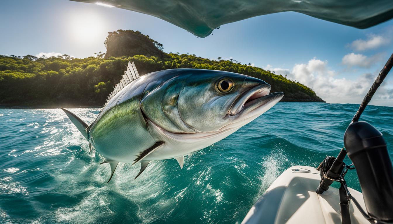 Deep-sea trolling for kingfish in Florida