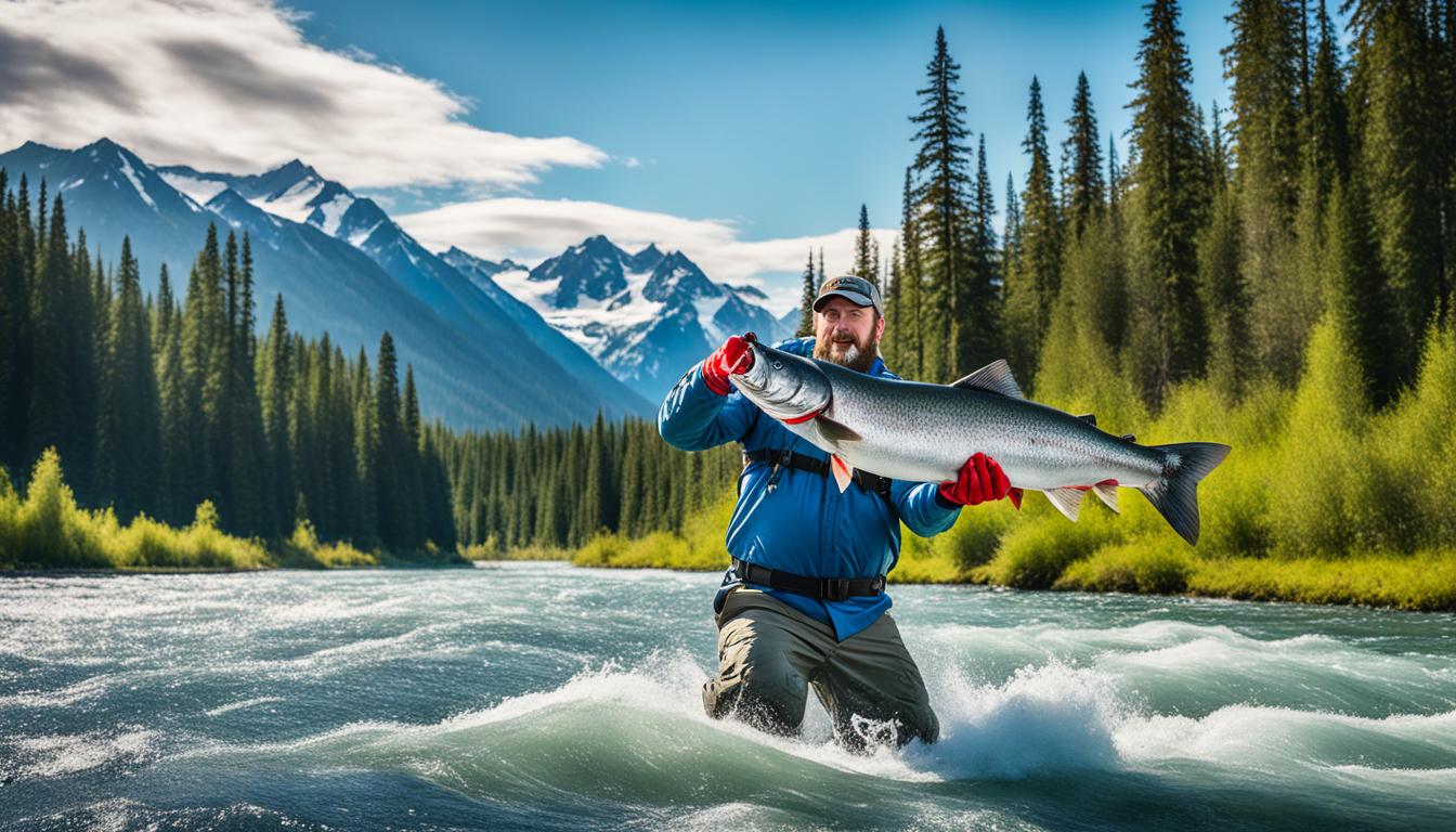 Kenai River king salmon trolling