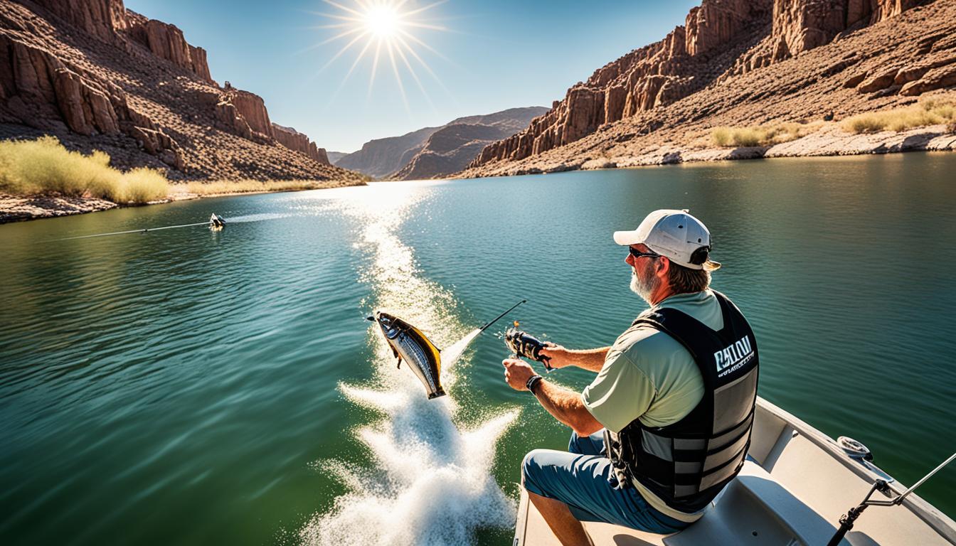 Lake Pleasant striped bass live bait techniques