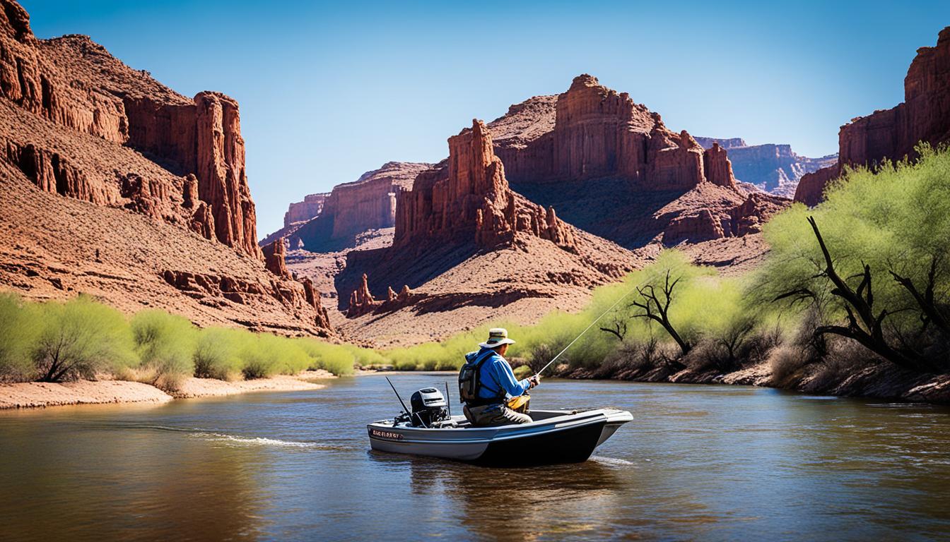 Topwater bass fishing in Arizona desert rivers