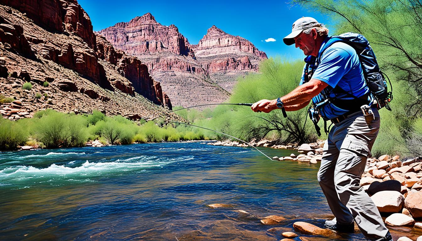 Arizona trout angling with streamers in remote rivers