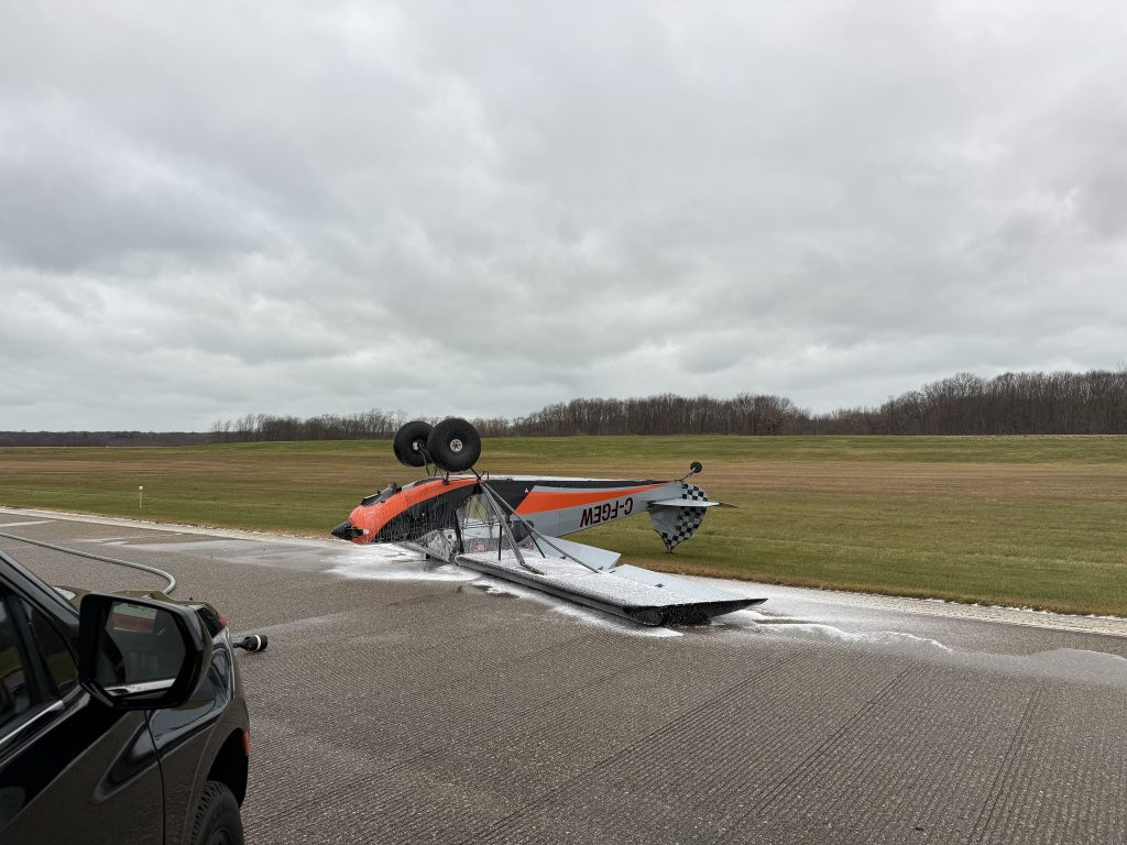 Small Plane Flips at Benton Harbor Airport, One Hospitalized