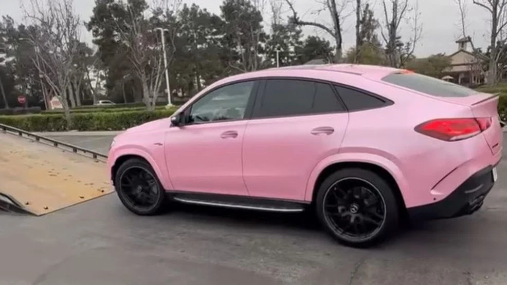Pink Car Towed After Allegedly Clocked at 81 mph in Bakersfield