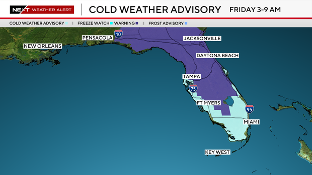 Cold Blast Brings Wind Chills Into the 30s Overnight in South Florida