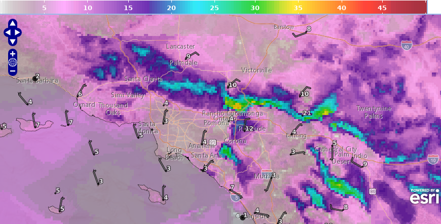 Strong, potentially dangerous winds forecast for Southern California mountain areas Saturday night