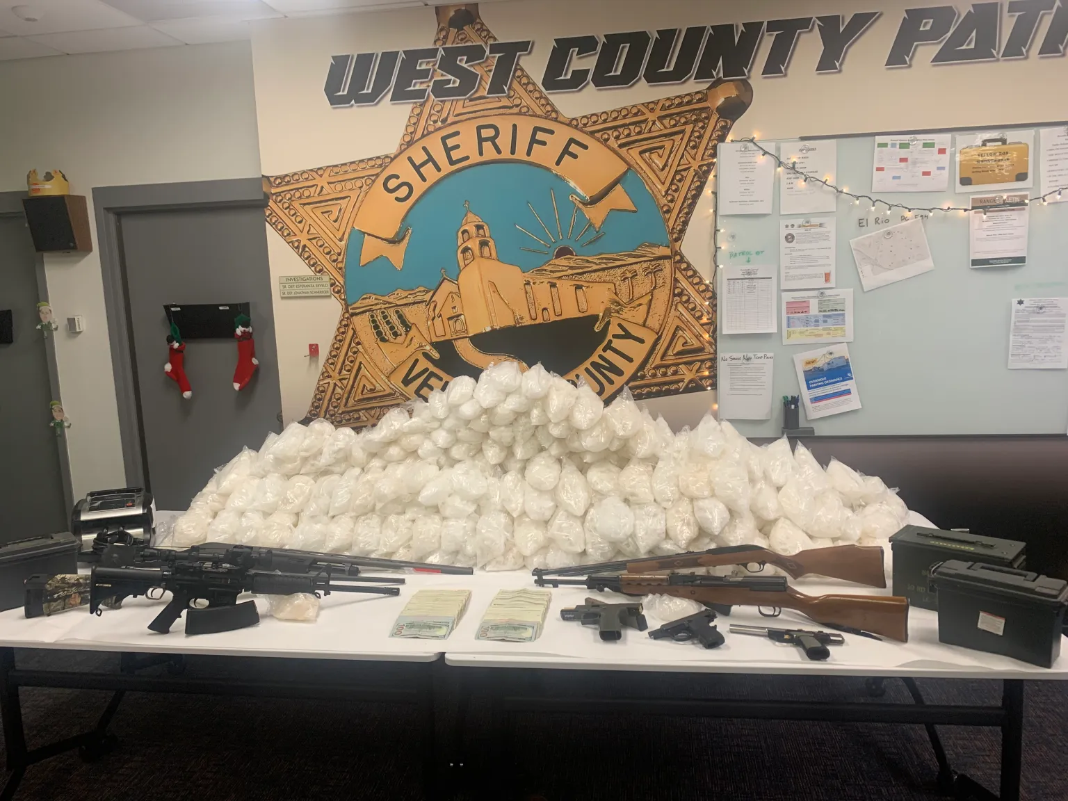 Officials Seize 350 Pounds of Meth, Seven Guns in Southern California