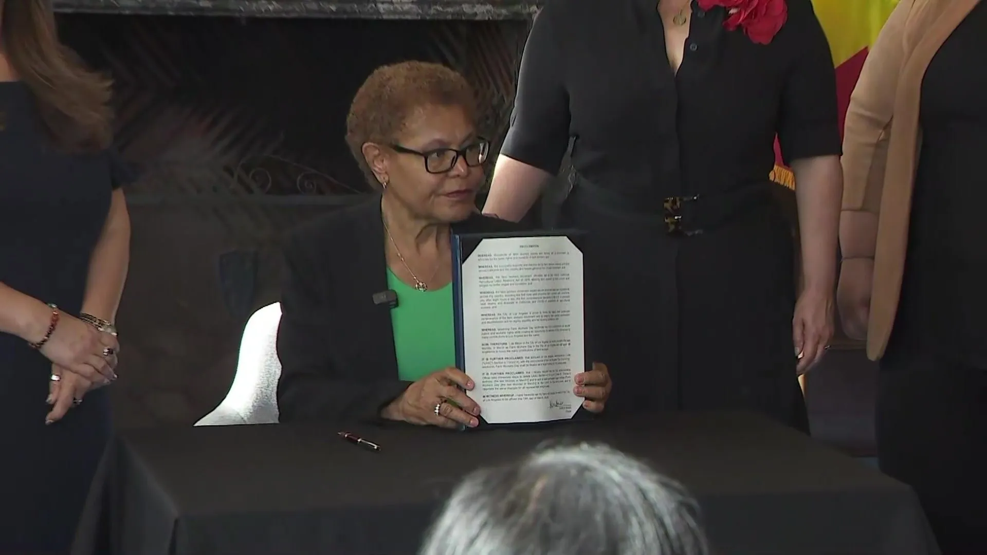 Local News Mayor Karen Bass signs proclamation naming "Farm Workers Day" in Los Angeles following Cesar Chavez abuse allegations