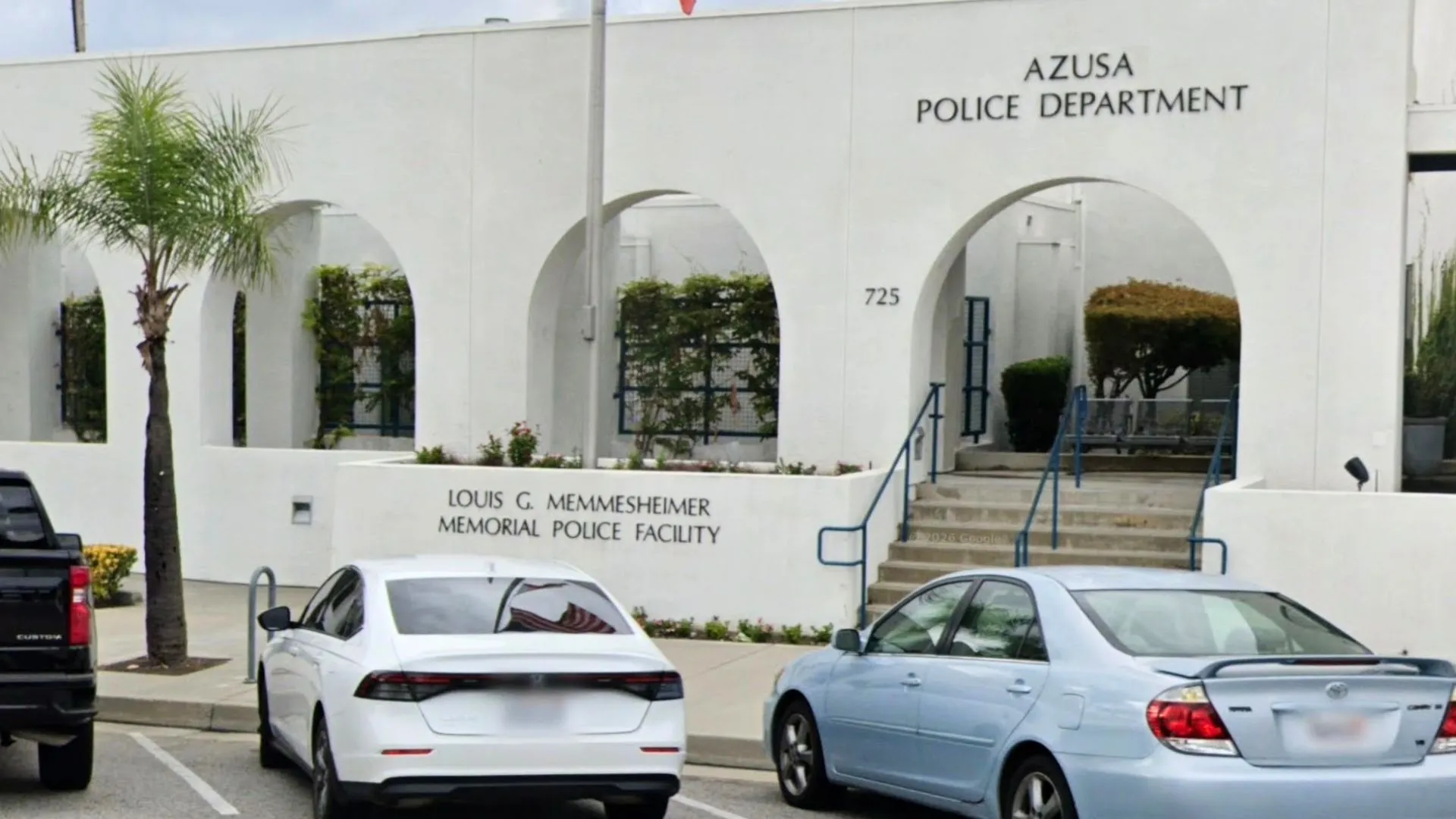 Man found dead in patrol car parked in front of Azusa Police Department