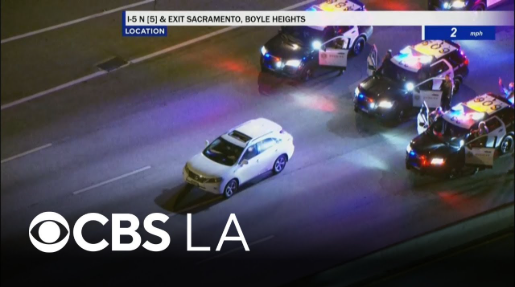 I-5 Freeway near East LA shut down after stolen vehicle pursuit ends in traffic lanes