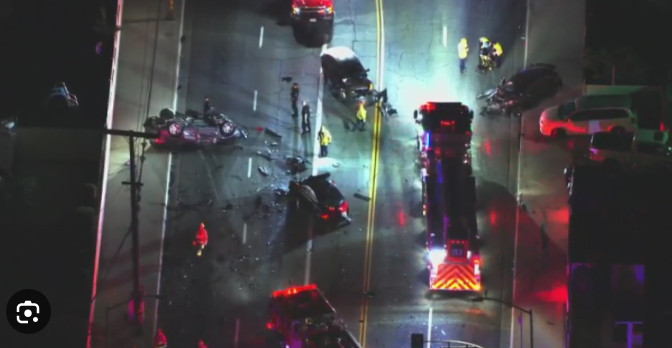 Five-vehicle collision in Covina injures multiple people, investigation underway