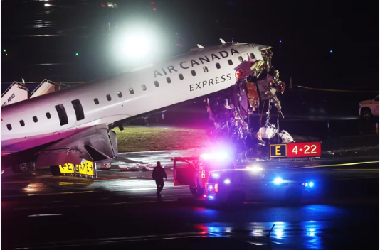 2 Pilots Killed After Air Canada Plane Collides With Fire Truck at LaGuardia Airport