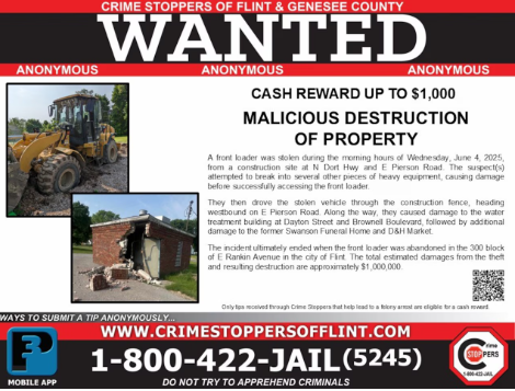 Stolen backhoe rampage leaves Flint facing $1.2M repair bill