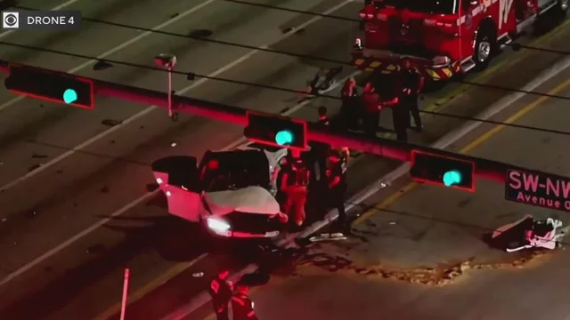 Fort Lauderdale Firetruck Hit During Back-to-Back Crashes, 3 Injured