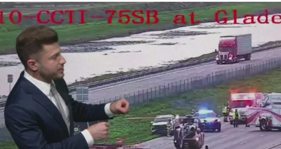 Semi-Pickup Crash on I-75 in Broward County Blocks Lane, Prompts Air Rescue Response