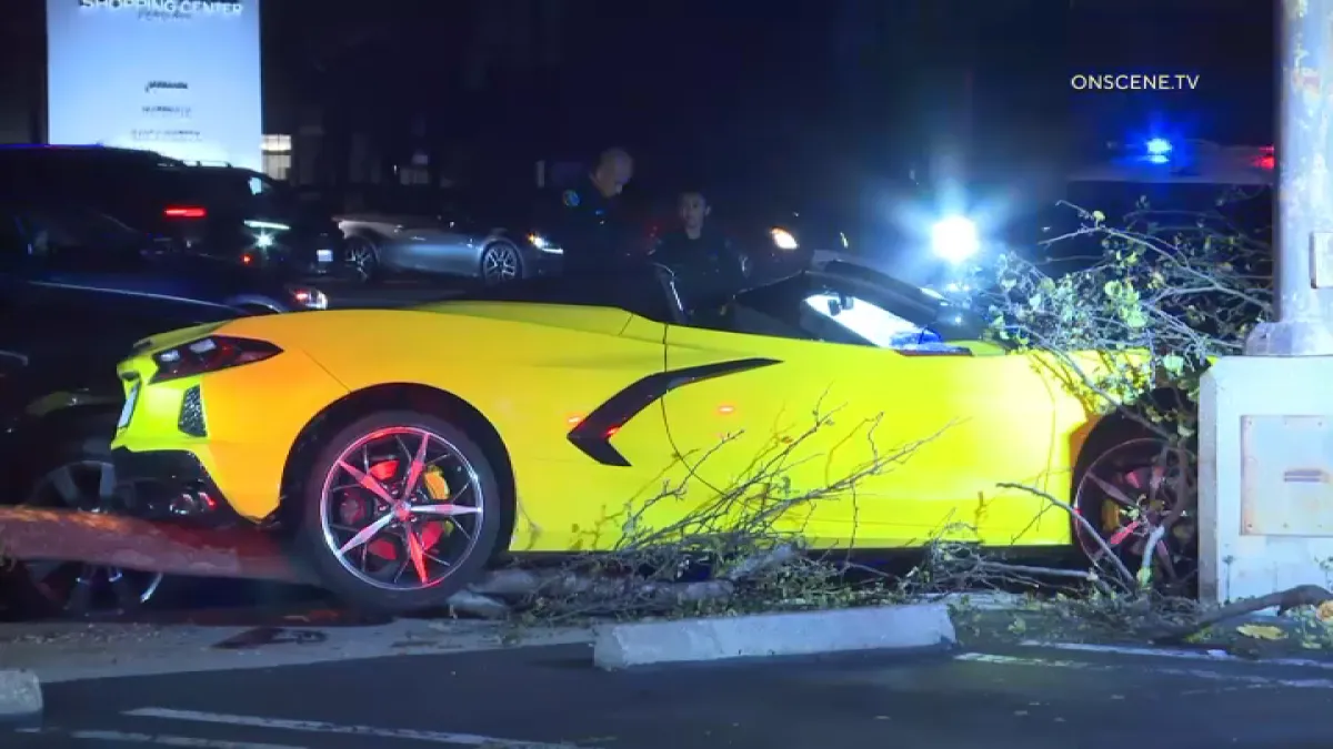 Corvette Police Chase Ends in Crash After Wild Pursuit Across Southern California
